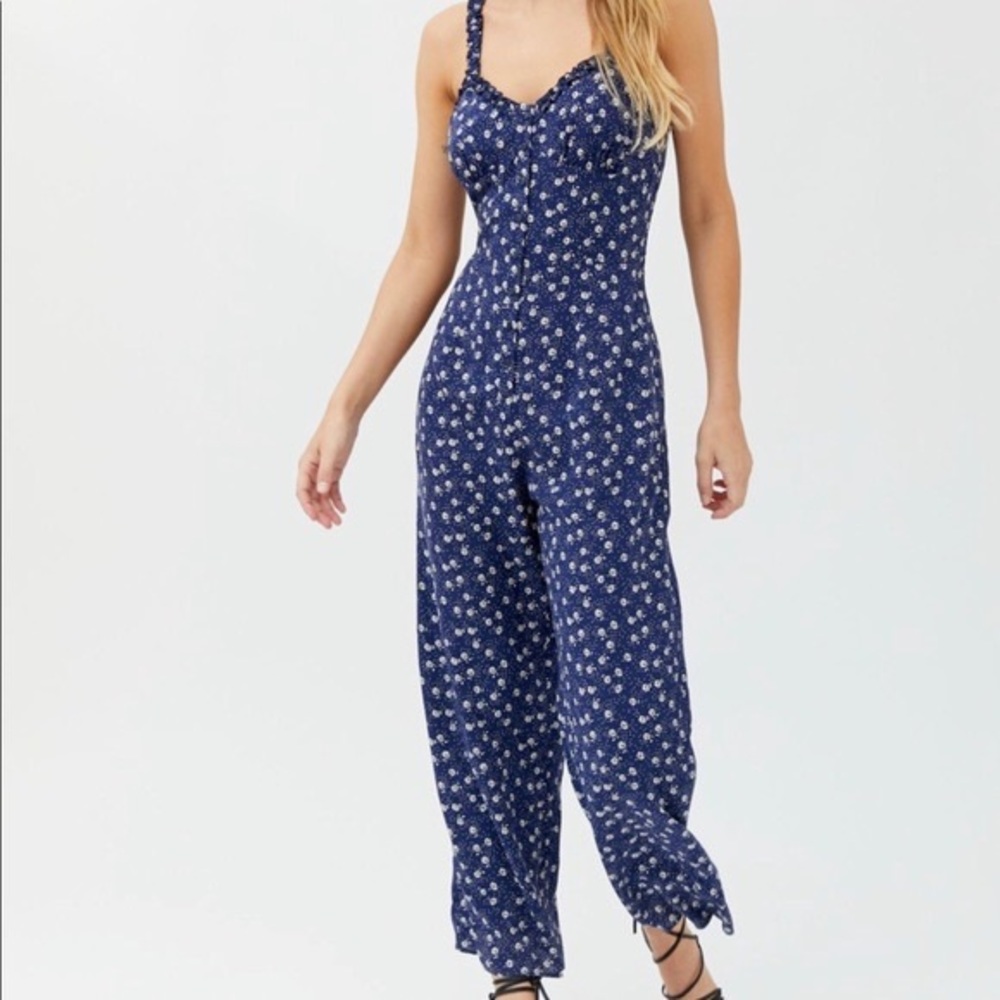 Urban Outfitters Easy Ruffle Jumpsuit - Like new!